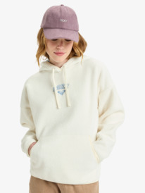 0 Cool Calling - Pull à capuche en polaire pour Femme Blanc ERJPF03221 Roxy