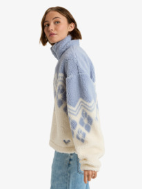 1 Mountain Story - Half Zip Regular Fleece for Women White ERJPF03228 Roxy