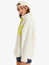 1 Chloe Kim Polar Shacket - Polar Fleece Shirt Jacket for Women White ERJPF03231 Roxy