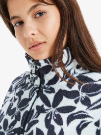 4 Live Out Loud - Polaire à col zippé pour Femme Blanc ERJPF03233 Roxy