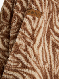 5 Blurry Cloud Print - Relaxed fleece met rits voor Dames Beige ERJPF03236 Roxy