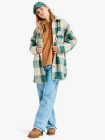 5 Over And Above - Giacca in pile da Donna Beige ERJPF03239 Roxy