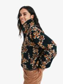 1 Blurry Cloud - Polar con cremallera para mujer Marron ERJPF03241 Roxy