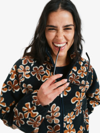 2 Blurry Cloud - Polar con cremallera para mujer Marron ERJPF03241 Roxy