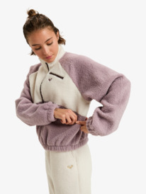 1 Waves Of Warmth Colorblock - Sudadera deportiva para mujer Violeta ERJPF03242 Roxy