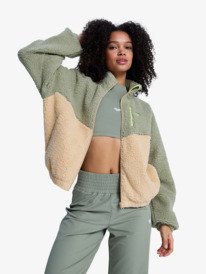 0 Boundless Spirit - Work-out fleece voor Dames Green ERJPF03249 Roxy