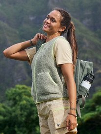 1 Boundless Spirit - Veste sans manches en polaire pour Femme Vert ERJPF03252 Roxy