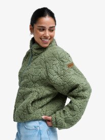 1 Blurry Cloud - Giacca in pile da Donna Green ERJPF03272 Roxy