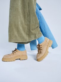 1 Work It Low - Chaussures en cuir pour Femme Beige ERJS700004 Roxy