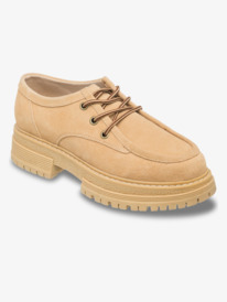 2 Work It Low - Chaussures en cuir pour Femme Beige ERJS700004 Roxy