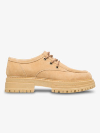 3 Work It Low - Chaussures en cuir pour Femme Beige ERJS700004 Roxy