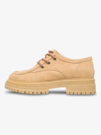4 Work It Low - Chaussures en cuir pour Femme Beige ERJS700004 Roxy
