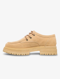 5 Work It Low - Chaussures en cuir pour Femme Beige ERJS700004 Roxy
