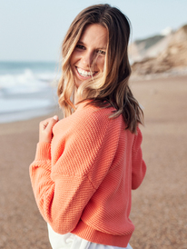 0 Wonder Time - Long Sleeve Cardigan for Women Pink ERJSW03506 Roxy