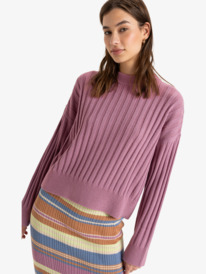 0 Exploring Diary - Crew Neck Sweater para Mulher Roxo ERJSW03615 Roxy