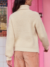 2 Picture Moment - Turtle Neck Sweater for Women Beige ERJSW03622 Roxy