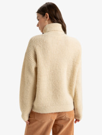 9 Picture Moment - Turtle Neck Sweater for Women Beige ERJSW03622 Roxy