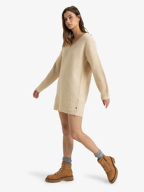 5 Intense Sunrise - Sweater Dress for Women Beige ERJSW03623 Roxy