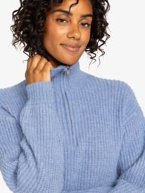 2 Medina Streets - Half-Zip Pullover for Women Blue ERJSW03624 Roxy