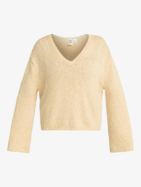 5 California Crush - V Neck Sweater for Women Beige ERJSW03631 Roxy