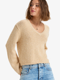 0 California Crush - V Neck Sweater for Women Beige ERJSW03631 Roxy