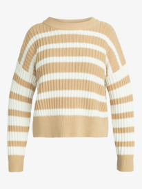 10 Exploring Diary - Crew Neck Sweater for Women Beige ERJSW03635 Roxy