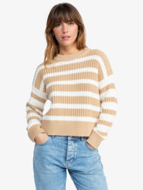 5 Exploring Diary - Sweat à col rond pour Femme Beige ERJSW03635 Roxy