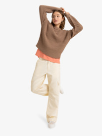 4 Coming Home - Crew Neck Sweater for Women Brown ERJSW03649 Roxy