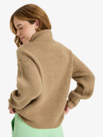 3 Picture Moment - Turtle Neck Jumper for Women Brown ERJSW03667 Roxy