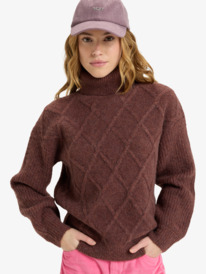 5 Picture Moment - Turtle Neck Jumper for Women Red ERJSW03667 Roxy