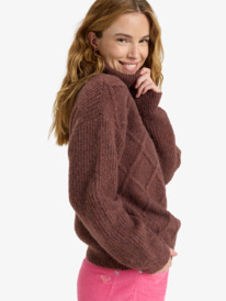 1 Picture Moment - Turtle Neck Jumper for Women Red ERJSW03667 Roxy