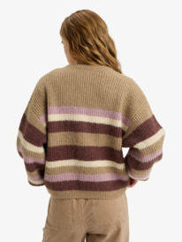 3 Marble Tiles Stripe - Lässiger Cardigan für Frauen Braun ERJSW03669 Roxy