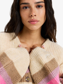 5 Marble Tiles Stripe - Cardigan souple pour Femme Beige ERJSW03669 Roxy