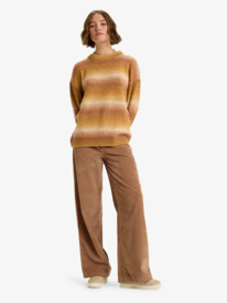2 Love Again - Camisola com gola redonda para mulher Amarelo ERJSW03672 Roxy