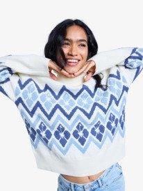 10 Saltwater Lover - Turtleneck Jumper for Women White ERJSW03673 Roxy