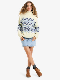 5 Saltwater Lover - Rollkragenpullover für Frauen Weiss ERJSW03673 Roxy