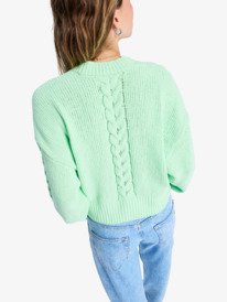 3 Missing The Sun - Slouchy Cozy Cardigan for Women Green ERJSW03677 Roxy