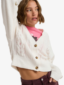 5 Missing The Sun - Casaco de malha largo confort&aacute;vel para mulher  ERJSW03677 Roxy