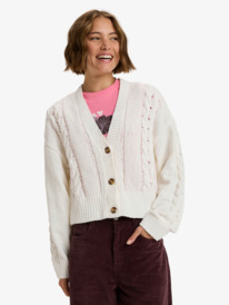 0 Missing The Sun - Casaco de malha largo confort&aacute;vel para mulher  ERJSW03677 Roxy