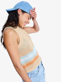 1 Sandy Shells - Top de punto para mujer Beige ERJSW03694 Roxy