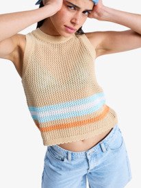 2 Sandy Shells - Top de punto para mujer Beige ERJSW03694 Roxy