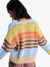 5 Cosmic Coast Stripes - Jersey Abierto con Botones para mujer Blanco ERJSW03695 Roxy