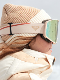 1 Storm Peak Chic - Óculos de snowboard para Mulher Beige ERJTG03223 Roxy