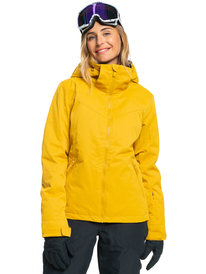 0 Free Jet Solid - Funktionelle Schneejacke für Frauen Gelb ERJTJ03399 Roxy