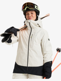 3 Gore-Tex Lunalite 3L - Snowboardjack voor Dames Beige ERJTJ03460 Roxy