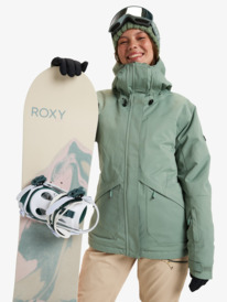 6 Illumine Warmlink - Snowboardjack voor Dames Green ERJTJ03462 Roxy