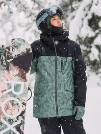 0 Stated - Snowboardjack voor Dames Green ERJTJ03467 Roxy