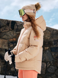 1 Alofted - Snowboardjack voor Dames Beige ERJTJ03470 Roxy