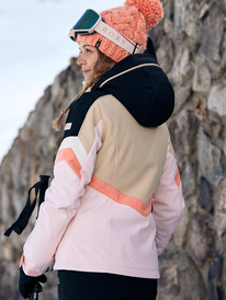 2 Peak Chic - Giacca da Snowboard da Donna Beige ERJTJ03472 Roxy