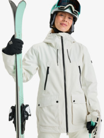 0 Stated - Technical Snow Jacket for Women White ERJTJ03515 Roxy